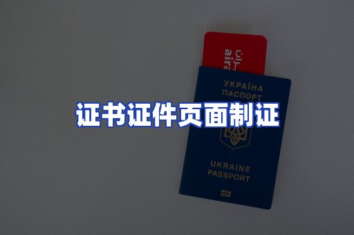 证书证件页面制证